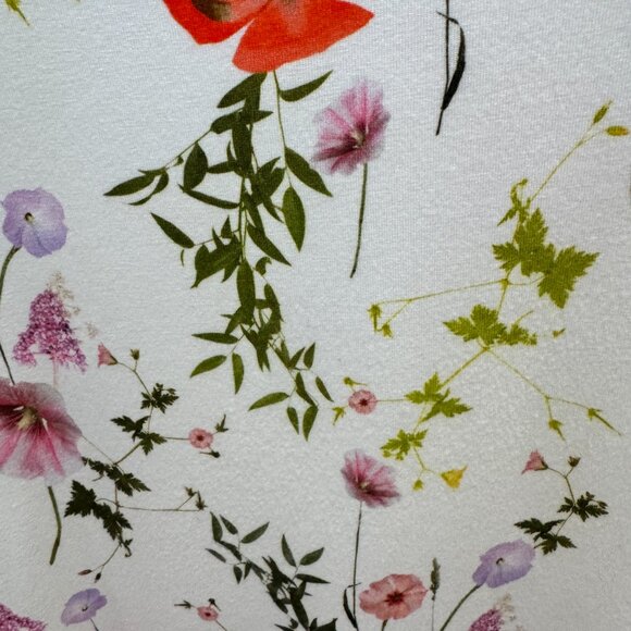 Ted Baker Floral Print Short Sleeve Tee Top Size 3 - Picture 3 of 9